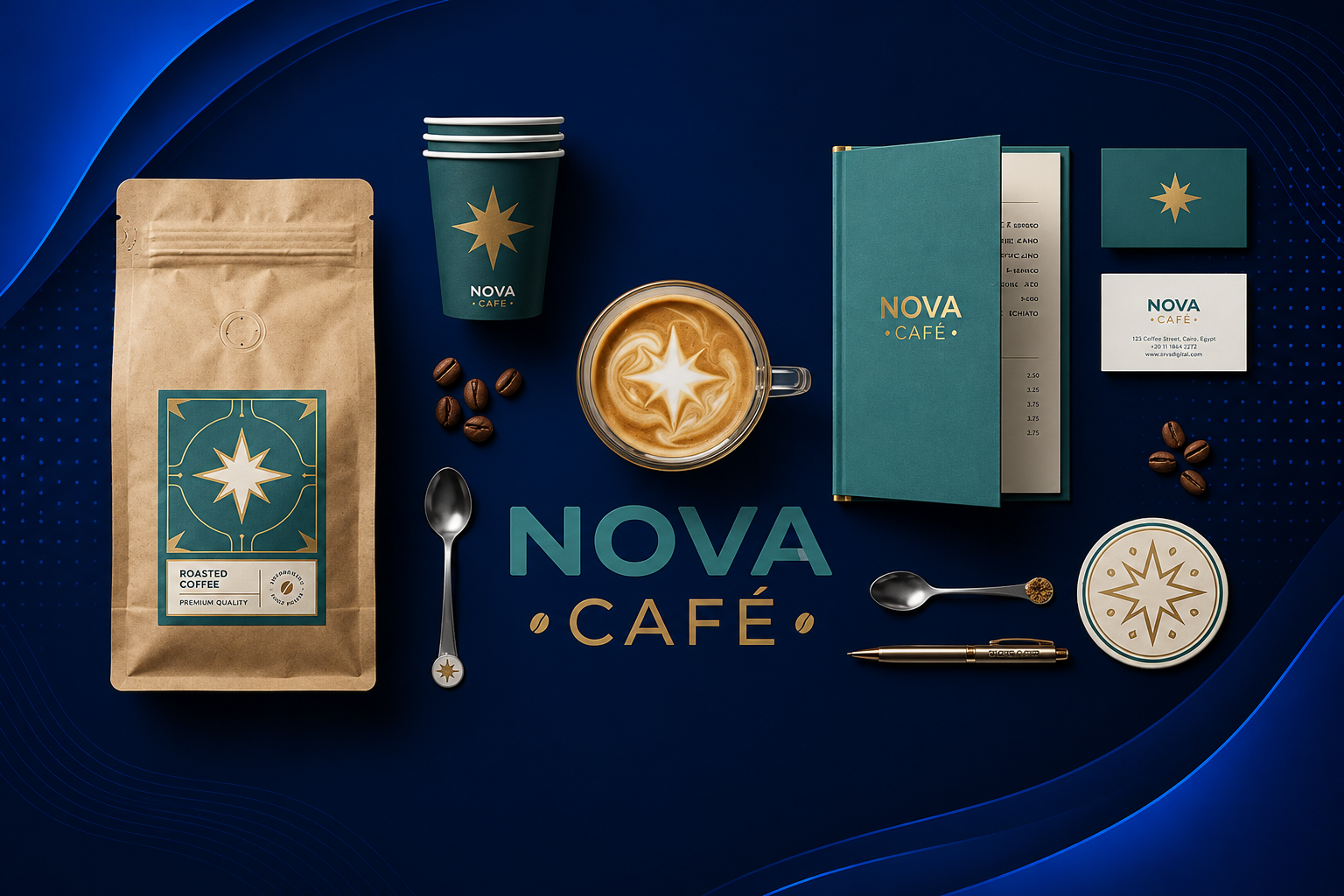 Nova Café — هوية بصرية