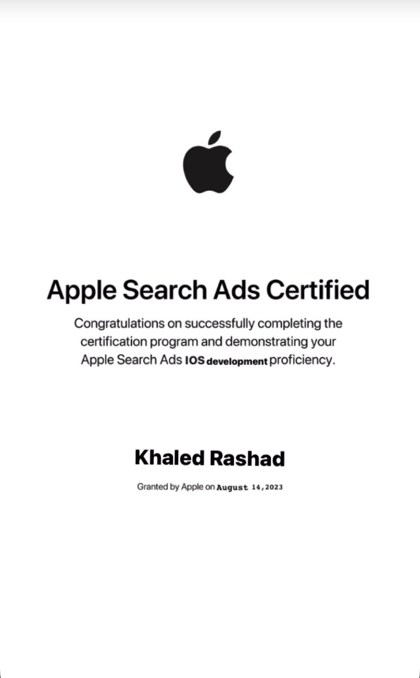 Apple – Search Ads Certified