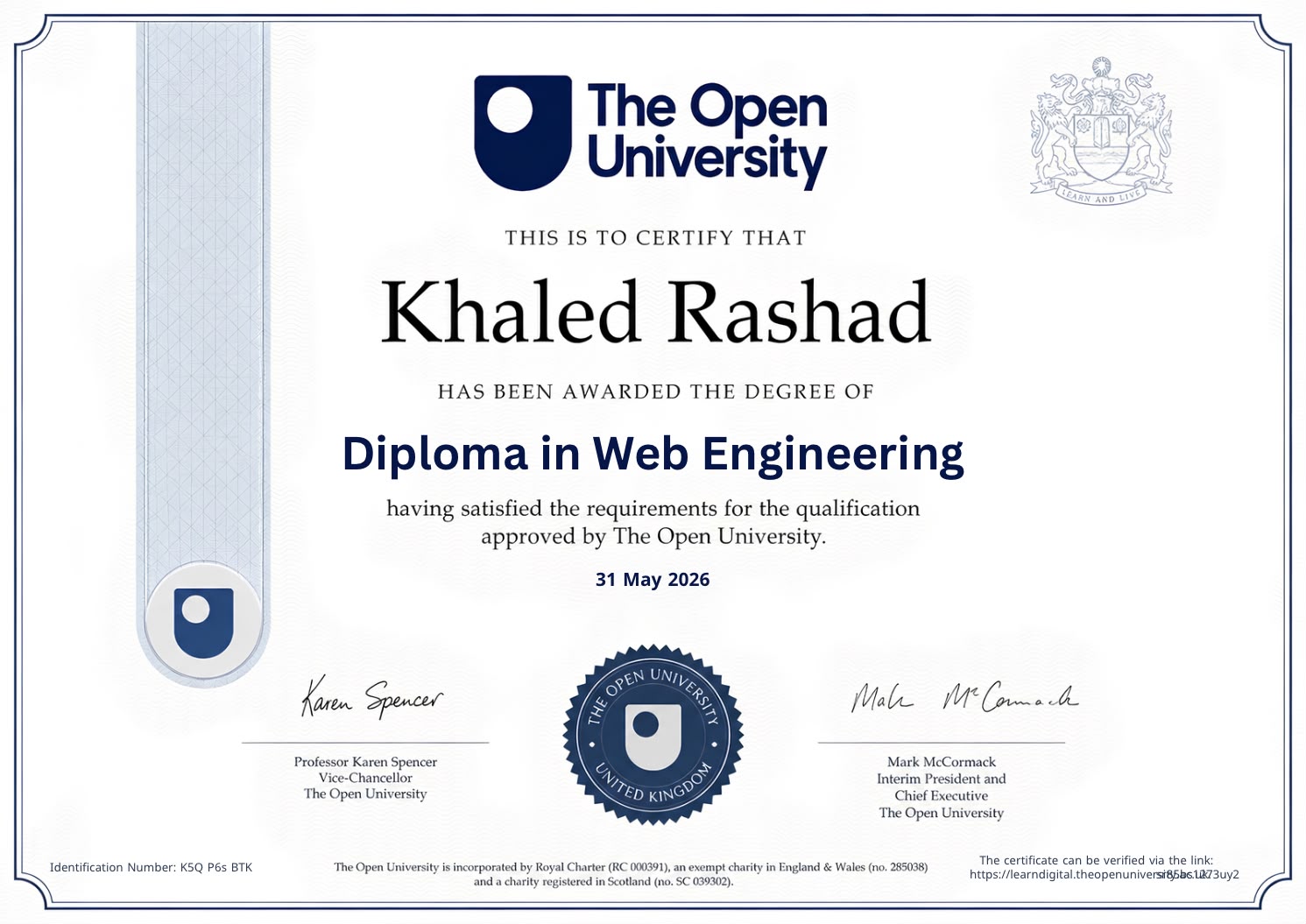 The Open University – Diploma in Web Engineering